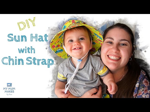 BABY AND KIDS SUMMER HAT WITH CHIN STRAP DIY