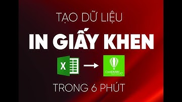 In giấy khen bằng CorelDRAW với dữ liệu từ file Excel