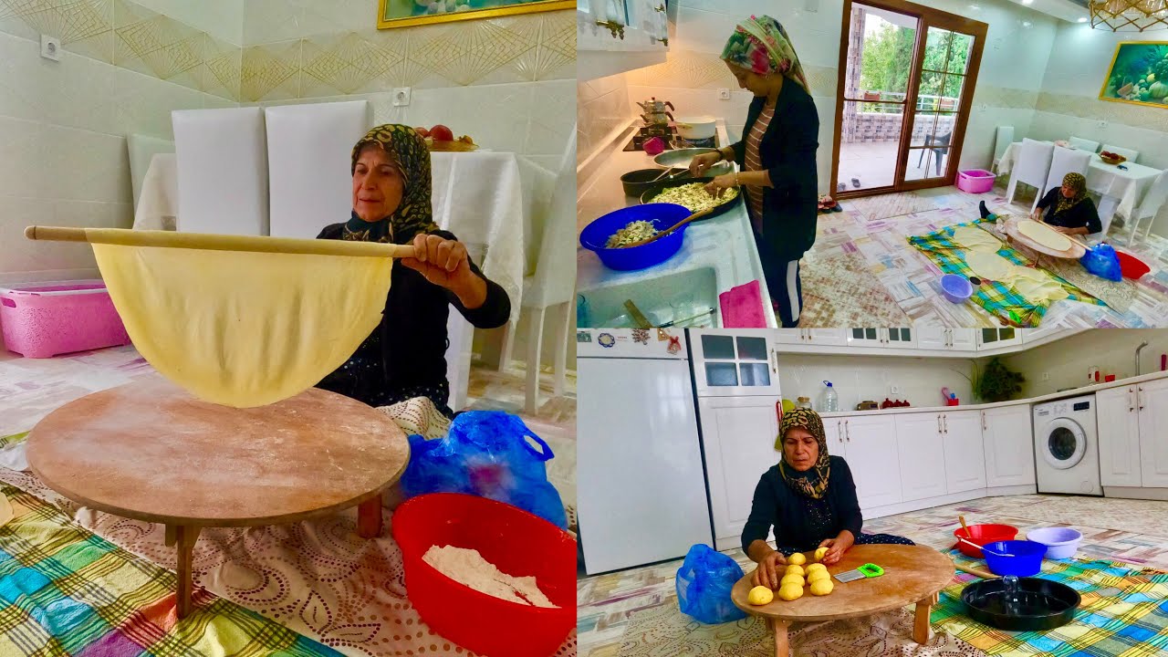 PRATİK LEZZET DOLU SU BÖREĞİ TARİFİ ???? EL AÇMASI BÖREK ???? YENİ KÖY EVİMİZDE PRATİK SABAH KAHVALTISI