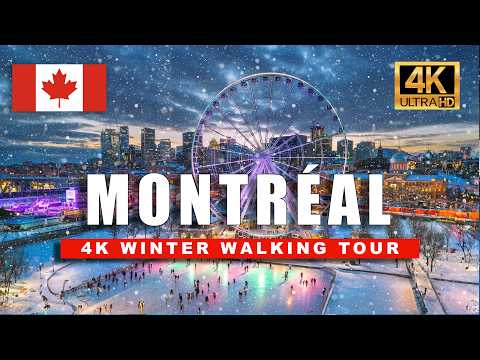 Montreal's Winter Magic in the Snow | 4K HDR 60fps