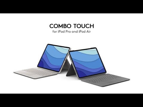 Logitech Combo Touch iPad Keyboard Case for iPad Pro and iPad Air - Oxford Grey and Sand