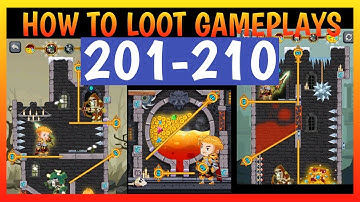 how to loot - pull pin Hero Rescue All levels 201-210  Gameplay Walkthrough (Android & iOS)