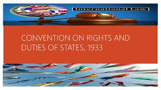 Montevideo Convention on Rights and Duties of States