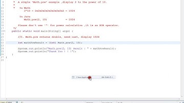 JAVA MATH POW  EXAMPLE DEMO
