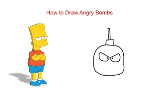 Draw with Bart Simpson: Angry Bombs