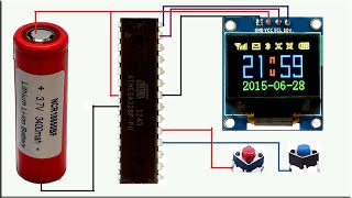 Make Your Own Digital OLED DISPLAY CLOCK, Arduino Digital Clock without RTC, Atmega328 Clock circuit