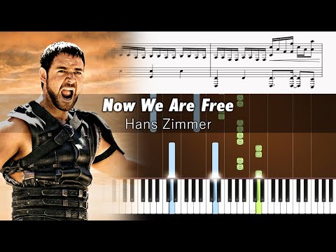 Gladiator - Now We Are Free - Piano Tutorial Sheets