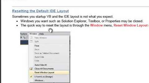 Lesson 04 The Integrated Development Environment - VB Net - Sahalsoftware - Afsomali