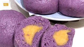 One of the Best Bao You Ever Eaten | Purple Sweet Potato Buns with Tasty Golden Fillings 紫薯包點