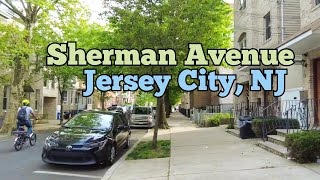 Walking on Sherman Avenue in Jersey City, New Jersey, USA | North St to Ravine Ave