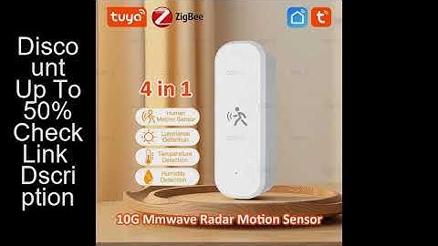 10G Human Motion Sensor Tuya Zigbee MmWave Radar Detector with Luminance Temperature Humidity Sensor