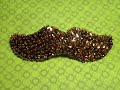 Mustache Barrette, beaded and sequined tutorial