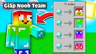 Minecraft Bedwars, Sở Hữu Giáp Siêu Sức Mạnh Của Noob Team *Kéo Hacker 1 Hit Troll Noob