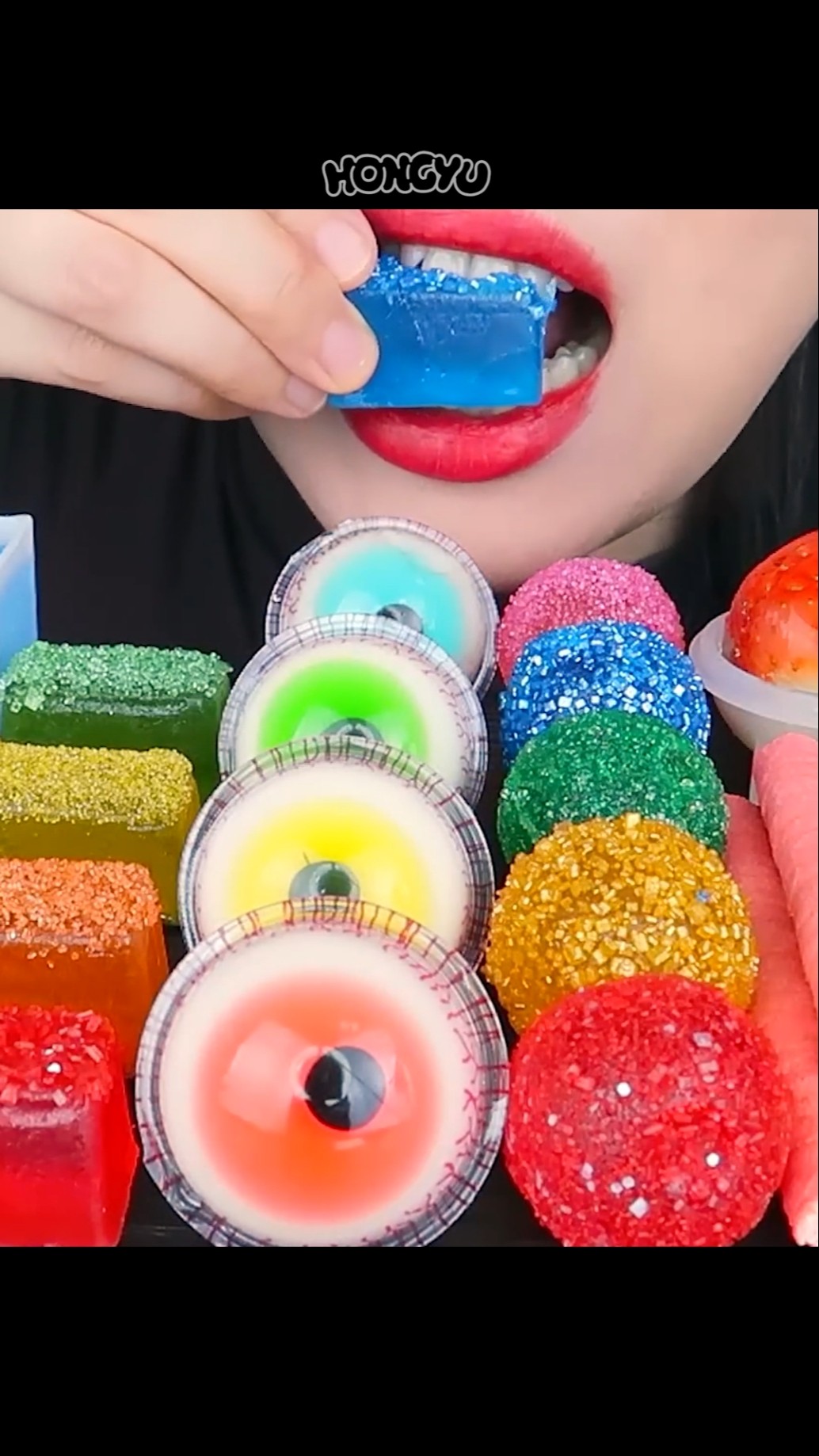 ASMR 무지개 디저트 얼린 닉클립, 블링 코하쿠토 RAINBOW DESSERTS KOHAKUTO #shorts #mukbang #eating # #satisfying #먹방