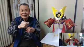 82歳が、”アノ”かぶとを作ってみた。#兜 #大谷翔平 #エンゼルス #セレブレーション #celebration #かぶと