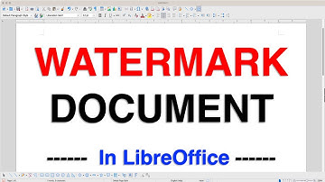 How to Insert Watermark in LibreOffice Writer