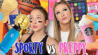 💄PREPPY🌸 VS 🛼SPORTY 🏀 TARGET SHOPPING CHALLENGE *NO BUDGET* 🤑