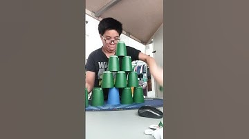 Cup Stacking in Less Than 6 Seconds. 5.974