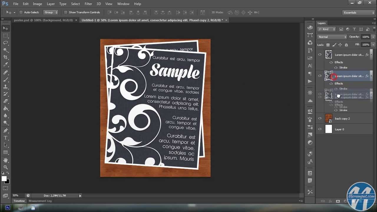 Tutorial Photoshop Membuat Poster Youtube