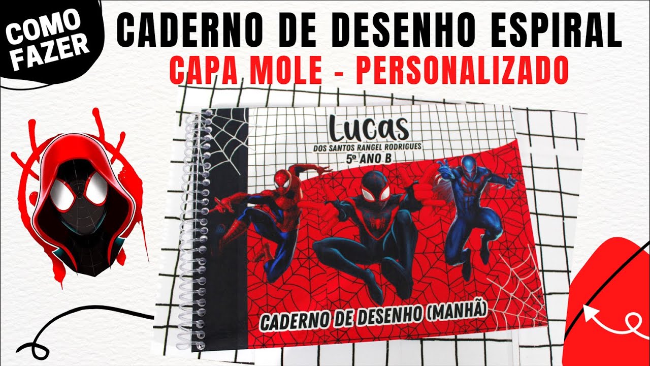 Caderno de Desenho Espiral / Capa Dura - Homem Aranha