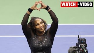 Serena Williams gives iconic twirl during last US Open