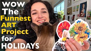 Revealing 5 Steps to Fabulous ART STICKERS You Can Make Today!😃 Art for beginners |Arrtx review