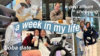 a week in my life | cafe dates, k-pop album shopping, girls night