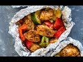 Foil pack cajun chicken and veggies