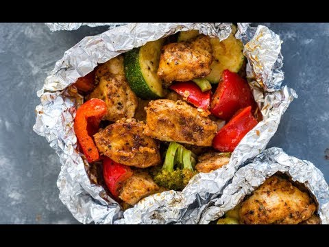 Foil Pack Cajun Chicken and Veggies