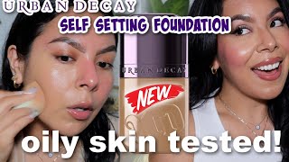 NEW!✨ URBAN DECAY FACE BOND SELF SETTING WATERPROOF FOUNDATION! || OILY SKIN REVIEW + WEAR TEST!