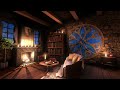 💤Castle Room with Rain, Fireplace &amp; Thunderstorm Sounds to Sleep, Relax