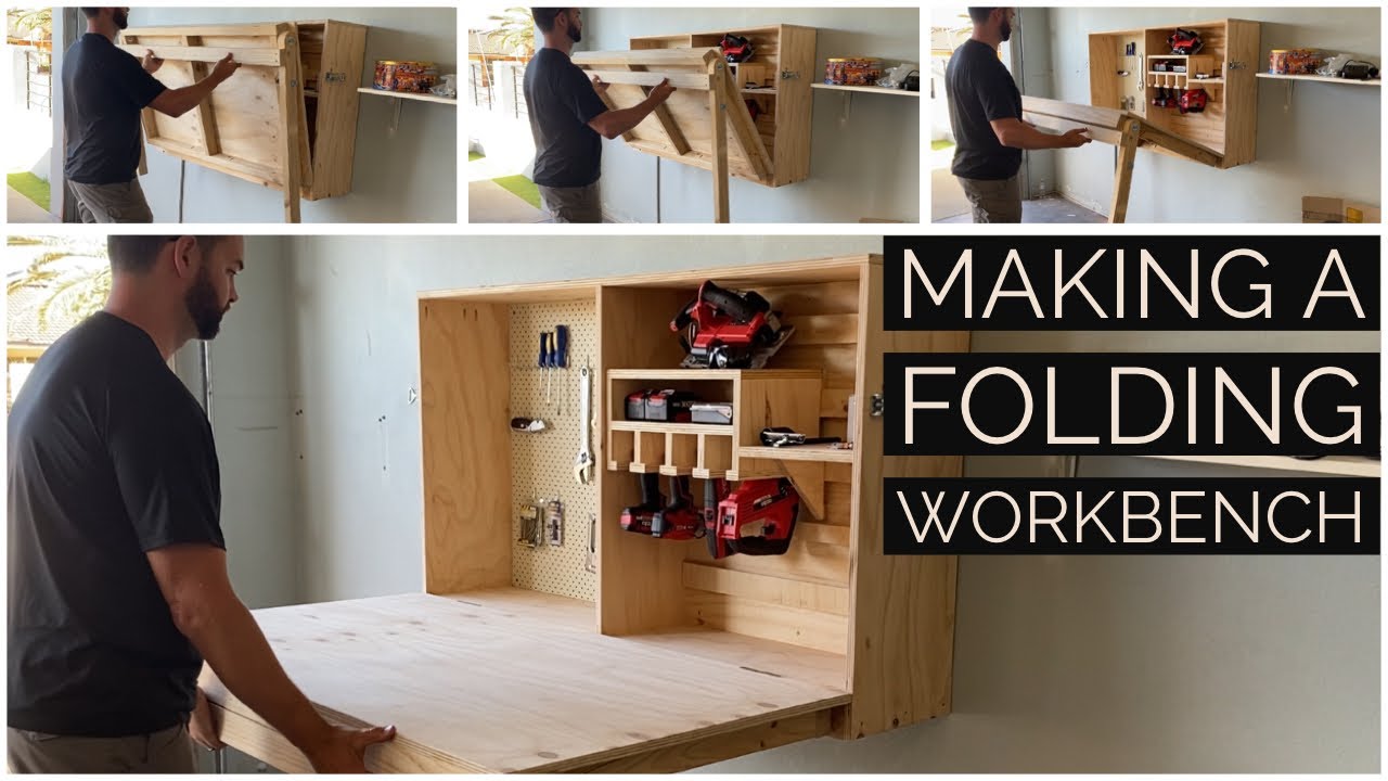 Folding Workbench Storage Organizer Garage Work Shop Table DIY