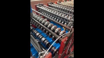 Three layer roof sheet roll forming machine which can make three different designs