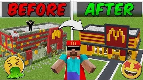 NOOB VS PRO I REBUILT BROKEN BUILDS  IN MINECRAFT