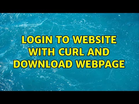 login to website with curl and download webpage