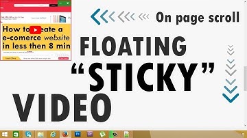 Create Sticky Floating video on page scroll. .