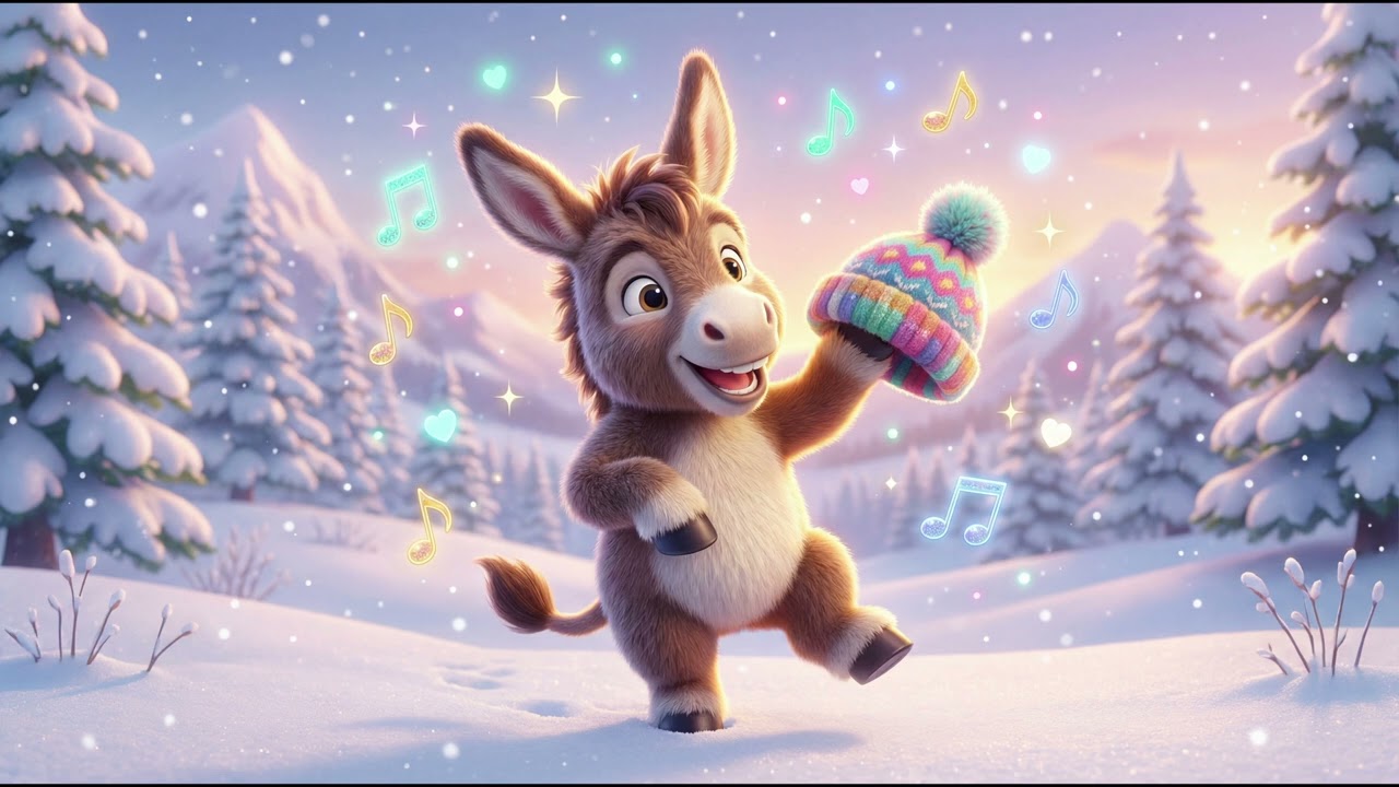 Osiołek i Zimowa Czapka 🫏❄️ | Piosenka dla Dzieci o Ubieraniu się Zimą | Edukacyjna Bajka Śpiewana