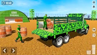 Kendaraan tentara truk pengangkut kargo - Simulator Mengemudi Truk Muatan - Android Gameplay screenshot 1