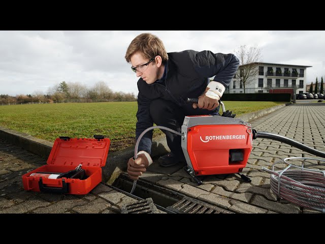 Rothenberger R600 Varioclean Cordless Drain Cleaning Machine: Optional Set  (Battery, Charger & Spiral Tool Set)