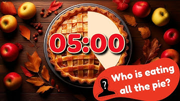 5-Minute Thanksgiving Classroom Timer with Classical Music and Apple Pie Countdown Clock 🍎🥧