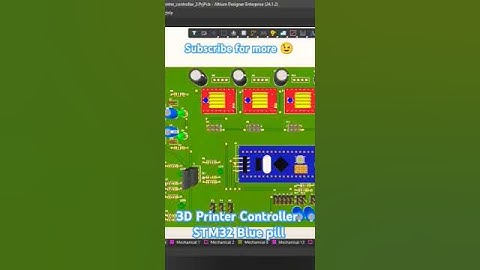 3D printer controller board using STM32 blue pill #3D printer #Altium #STM32 #DIY