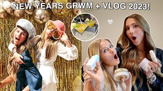 NEW YEARS EVE GRWM + VLOG 2023! *party outfit, hair, \& makeup*