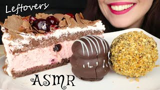 ASMR: BLACK FOREST CAKE & MINI CHOCOLATE CAKES  - Leftovers | No Talking | Eating Sounds