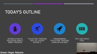 FRC 5190 | Zero to Trajectory Tracking using FRC 2020 Software