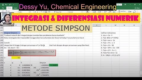 (85) 10 Integrasi dan diferensiasi numerik: metode Simpson