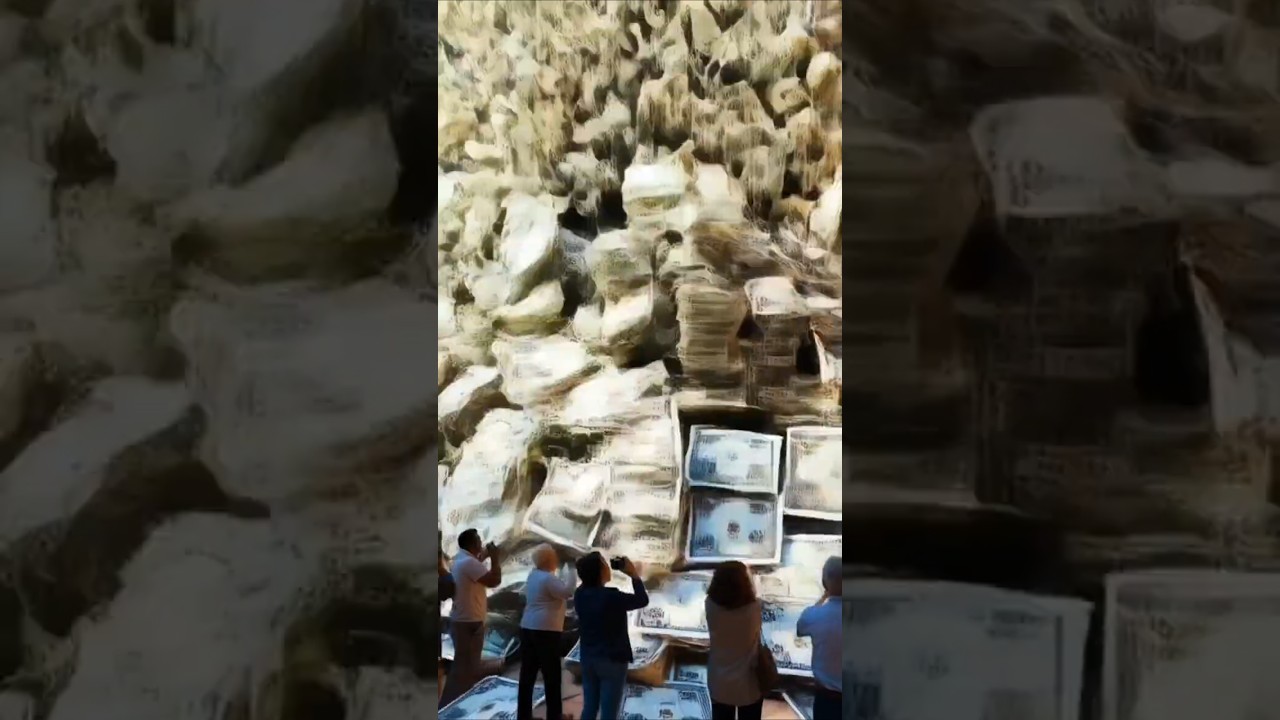 Find a bundle of money pouring out of an ancient temple, Petra! Bless your wealth!