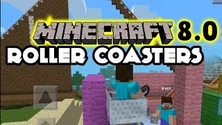 Minecraft Pocket Edition 8.0 Roller Coaster + Glitch - Kids Creations (iOS Gampeplay)