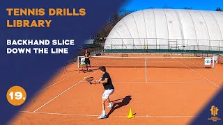 Top tennis drills: Backhand slice down the line screenshot 5