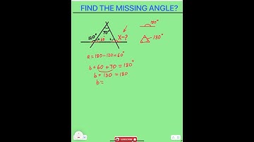 FIND THE MISSING ANGLE #maths #geometry #youtubeshorts #shortvideo #shorts
