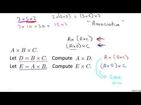 1.3.5 Matrix Multiplication Properties by Andrew Ng